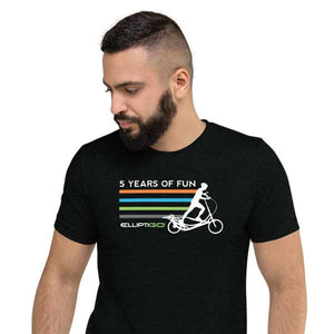 5 Years of Fun Stripes Unisex Short Sleeve T-Shirt