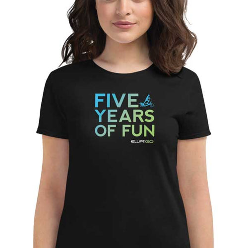 T-Shirt, 5 Years of Fun Big and Bold, Women's Short Sleeve