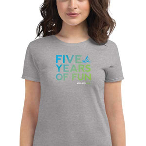 T-Shirt, 5 Years of Fun Big and Bold, Women's Short Sleeve