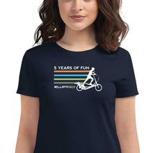 Load image into Gallery viewer, T-Shirt, 5 Years of Fun Stripes, Women&#39;s Short Sleeve