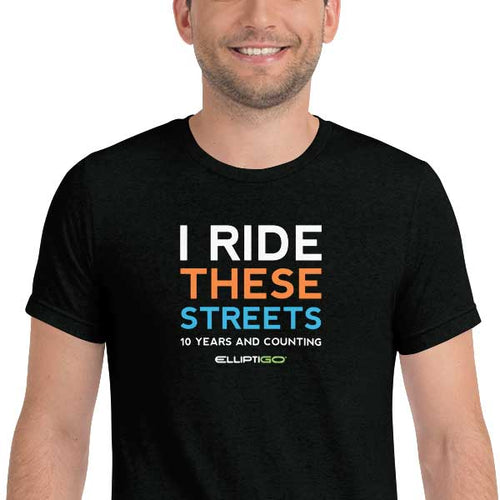 T-Shirt, 10 Years I Ride These Streets, Men's Short Sleeve
